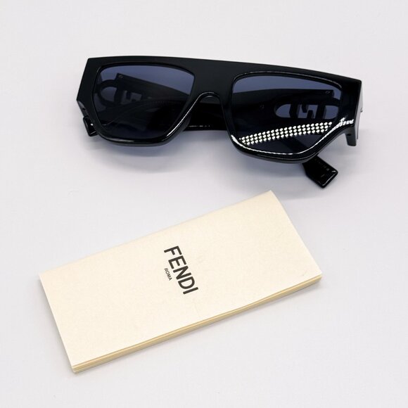 NEW FENDI FE40108U 01V SHINY BLACK UNISEX SUNGLASSES FENDI main image 11